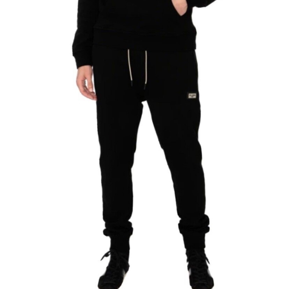 WELL KNOWN STUDIOS Mens Cargo Jogger Trackpants, Black,  XL
